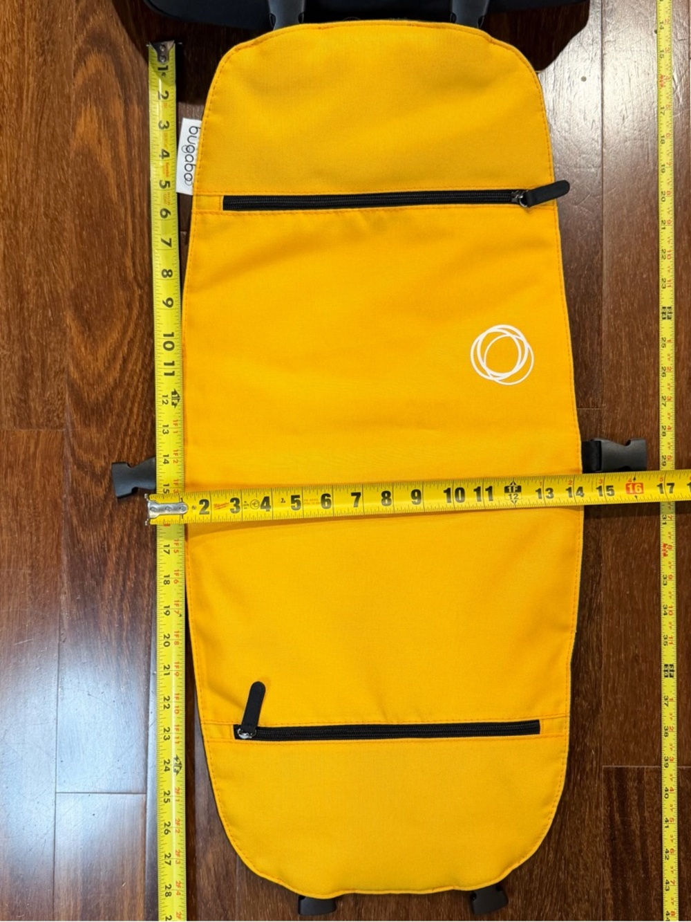 NWOT Bugaboo Black & Yellow Diaper Bag W/Removable Changing Pad - Picture 9 of 16